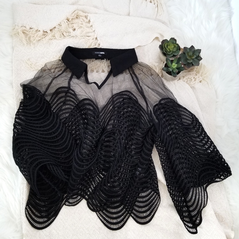 Fashion Nova Black Blouse